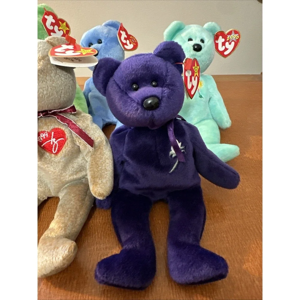 Vtg Beanie Babies Ty: Valentina, 1999, Soccer, Princess Di, With Tags 7 Total